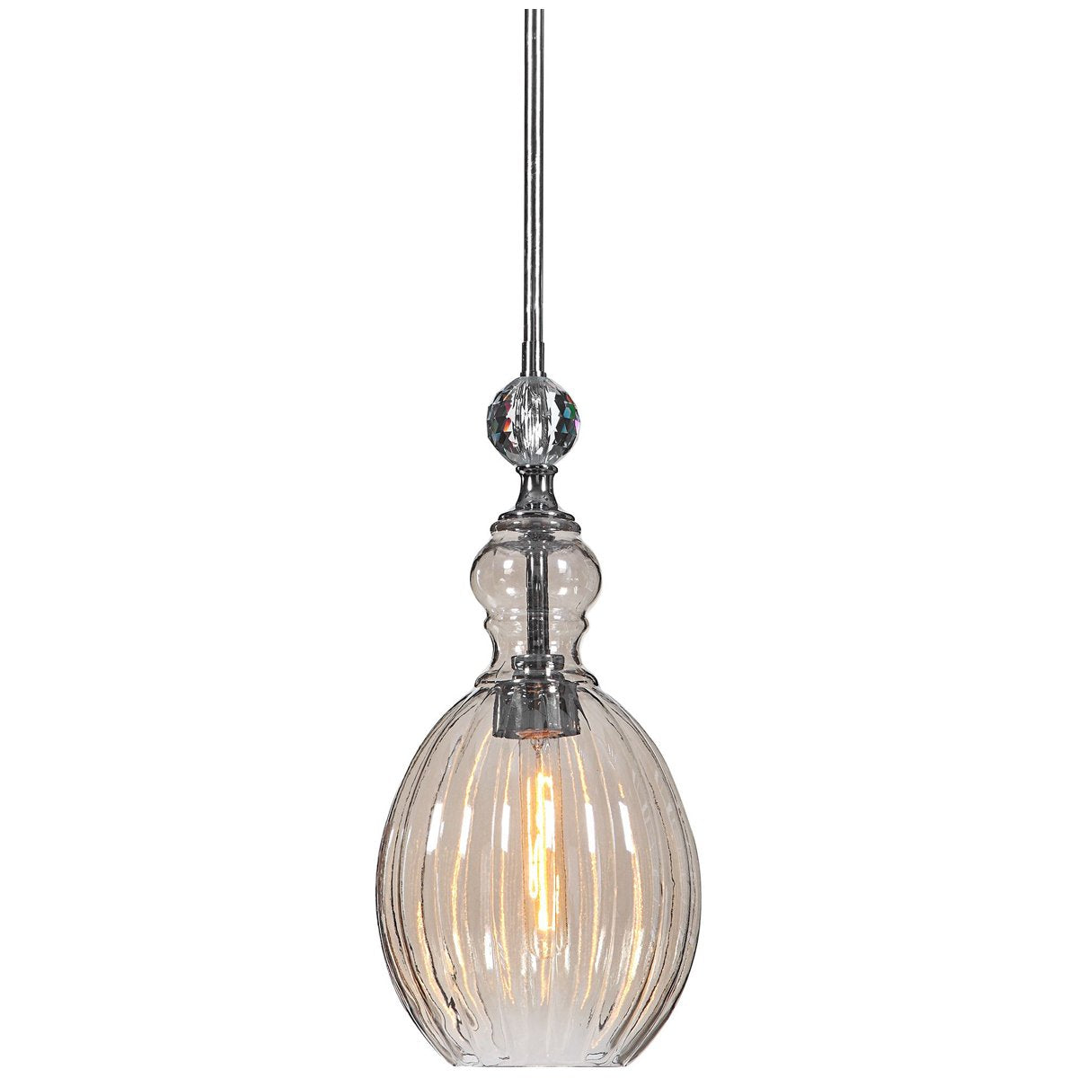 Uttermost GiGi 1-Light Glass Mini Pendant