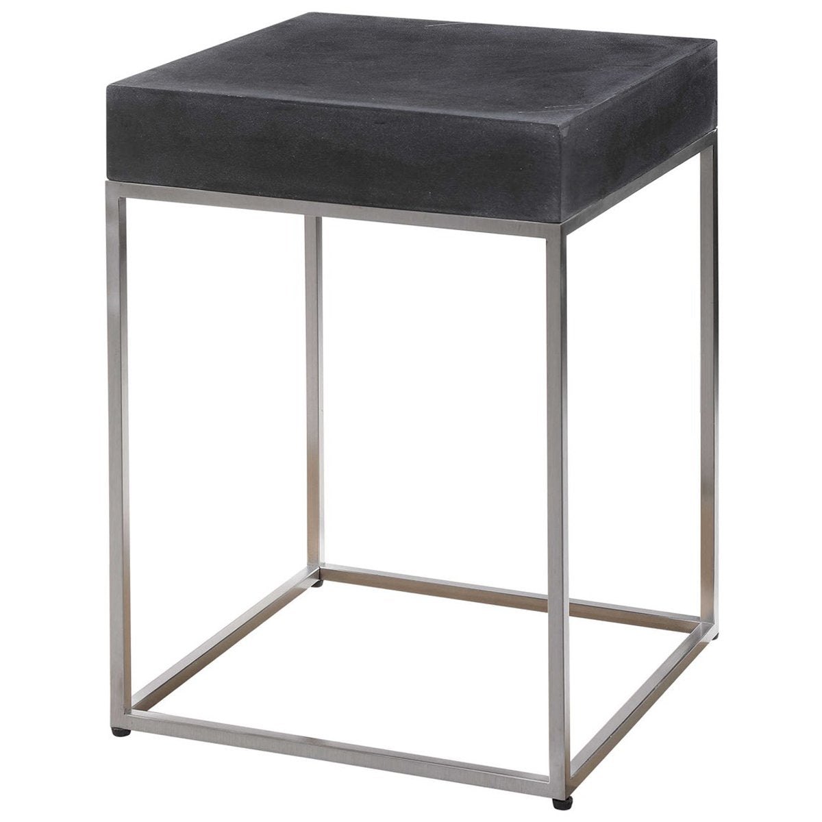 Uttermost Jase Black Concrete Accent Table