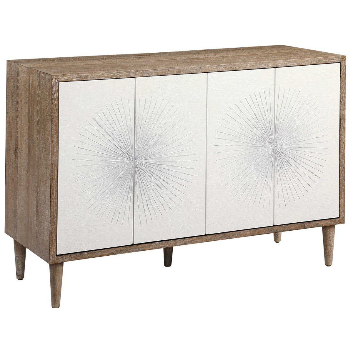 Uttermost Dani 4-Door White Cabinet