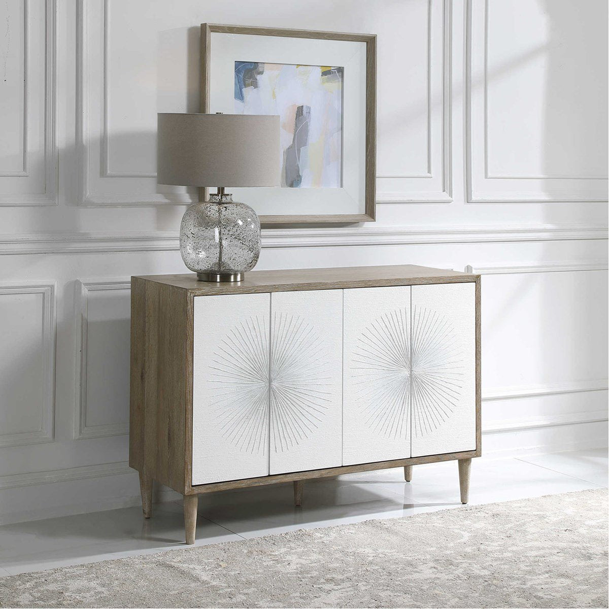 Uttermost Dani 4-Door White Cabinet