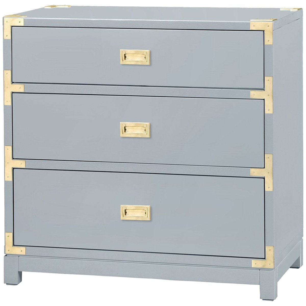 Villa &amp; House Victoria 3-Drawer Side Table - Gray