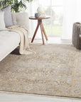 Jaipur Vienne Baptiste Oriental Damask Dark Taupe Gold VNE02 Rug
