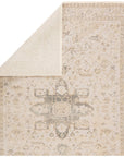 Jaipur Vienne Lucien Medallion Border Cream Light Gray VNE06 Rug