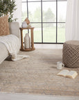 Jaipur Vienne Cavendish Trellis Geometric Tan Gray VNE12 Rug