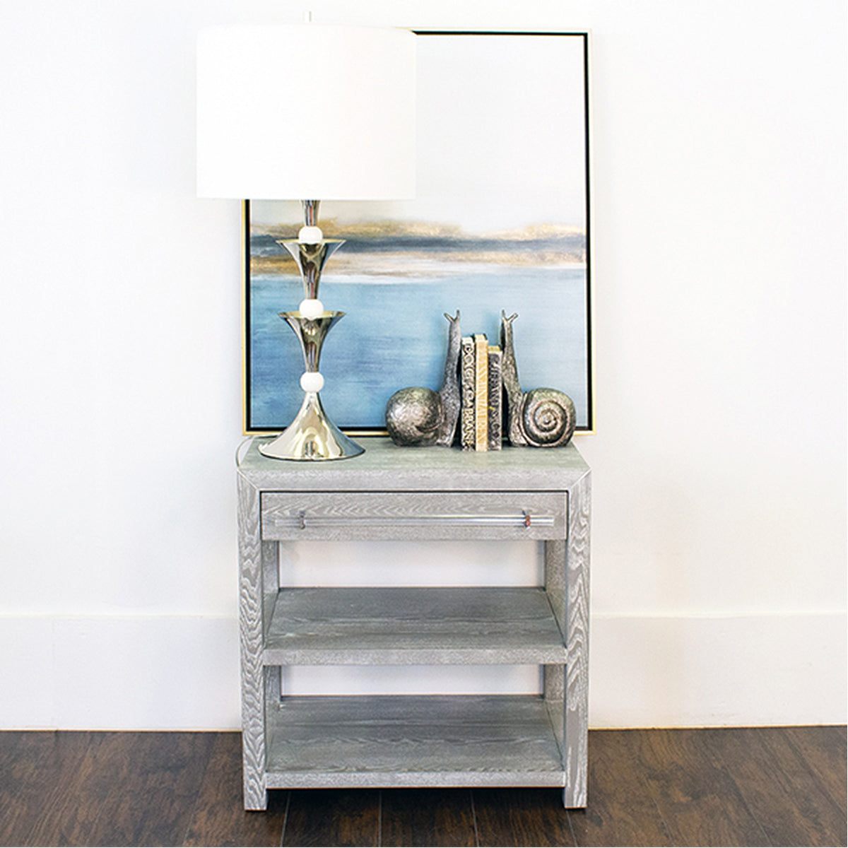 Worlds Away Garbo 1-Drawer Side Table