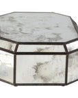 Worlds Away Octagonal Antique Mirror Box