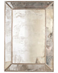 Worlds Away Rectangular Antique Mirror with Wood Edges DION G