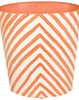 Worlds Away Oval Zebra Wastebasket