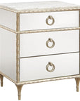 Caracole Fontainebleau Aluminum Nightstand