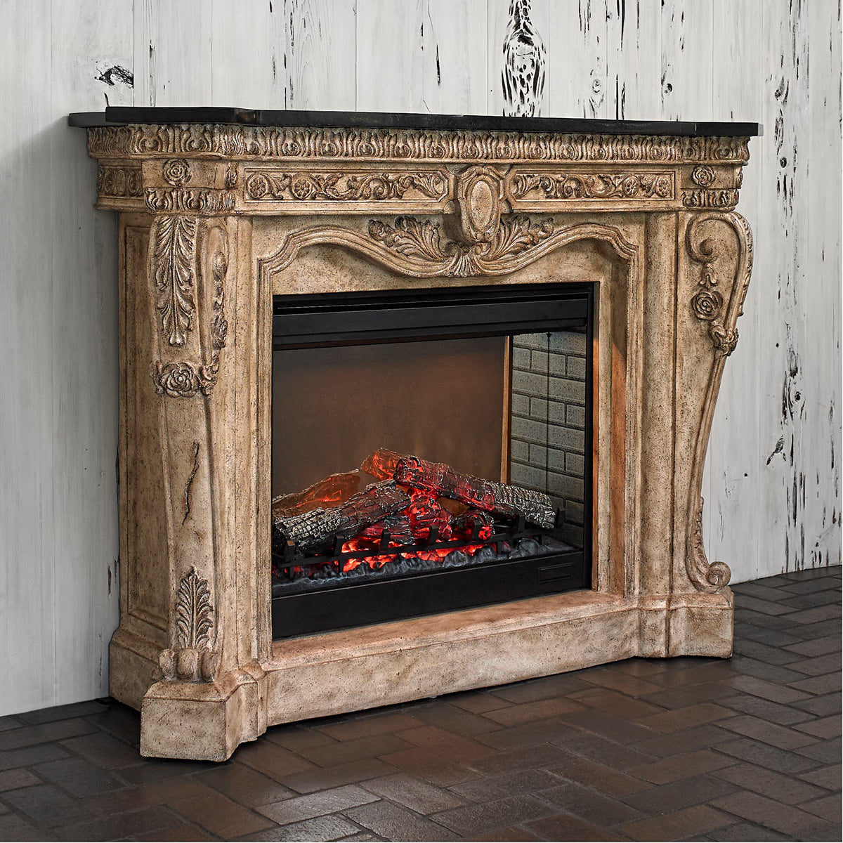 Ambella Home Floral Electric Fireplace