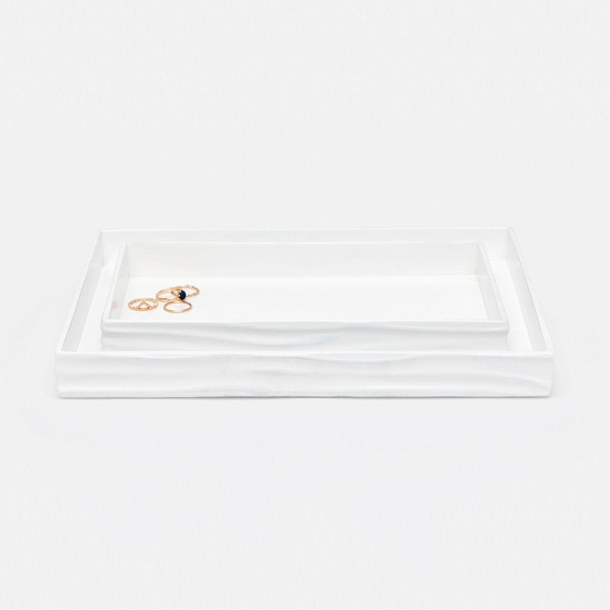 Pigeon and Poodle Solin Rectangular Tray - Straight, 2-Piece Set