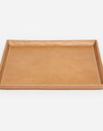Pigeon and Poodle Marcel Full-Grain Leather Square Tray, Pack of 2