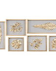 Uttermost Golden Leaves Shadow Box, 6-Piece Set