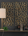 Uttermost In The Loop Gold Wall Art, 2-Piece Set