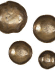 Uttermost Lucky Coins Brass Wall Bowls, 4-Piece Set