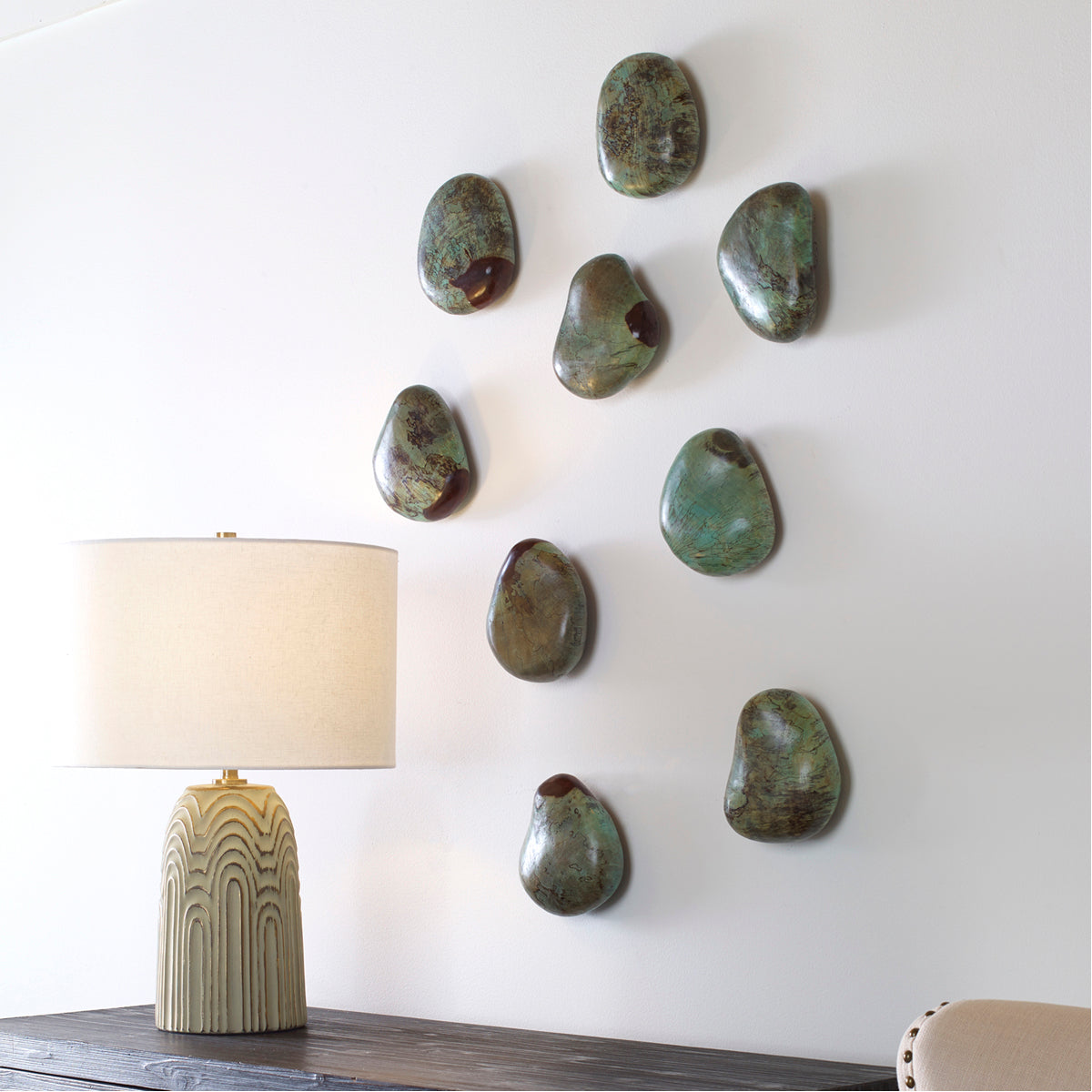 Uttermost Pebbles Wood Wall Decor, 9-Piece Set