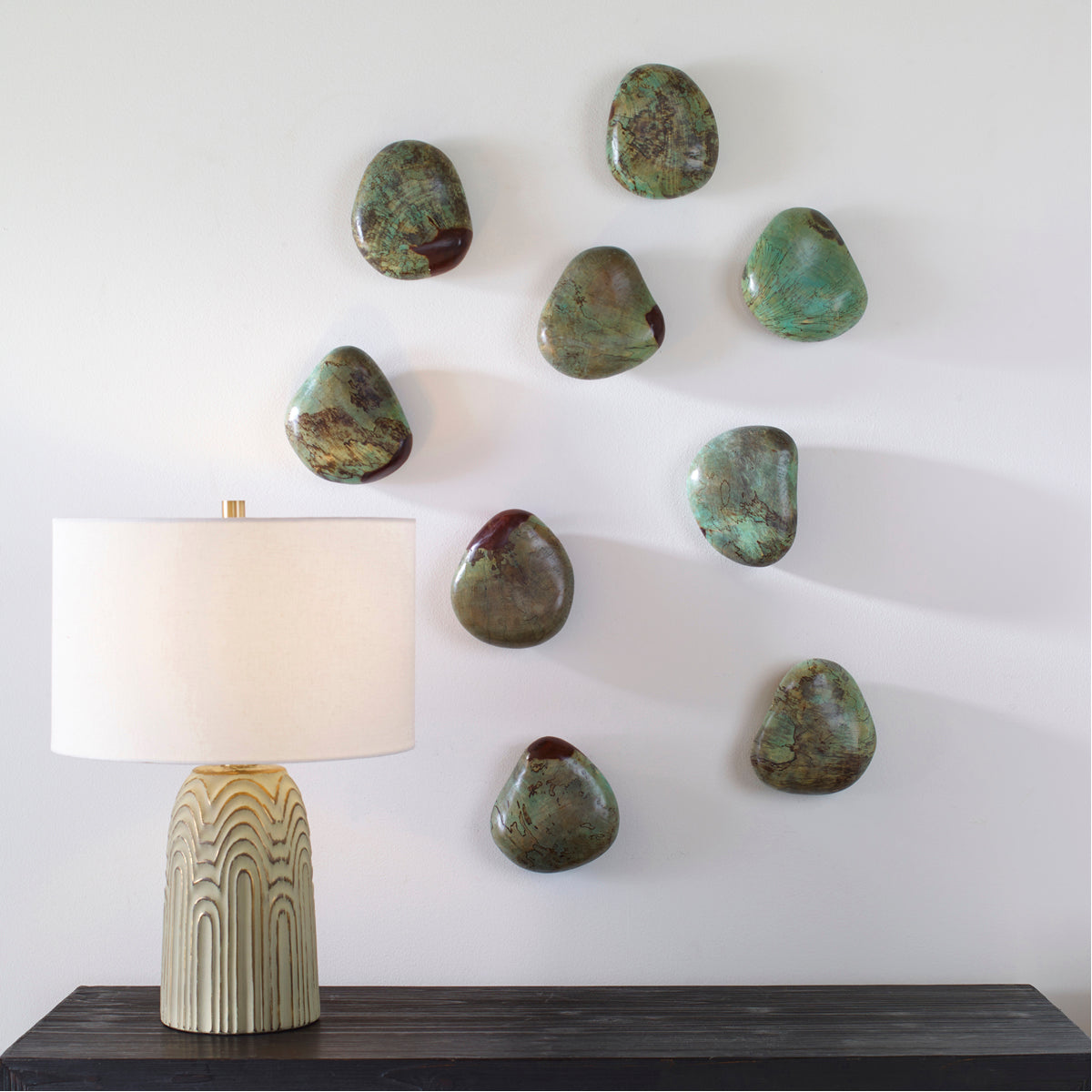 Uttermost Pebbles Wood Wall Decor, 9-Piece Set