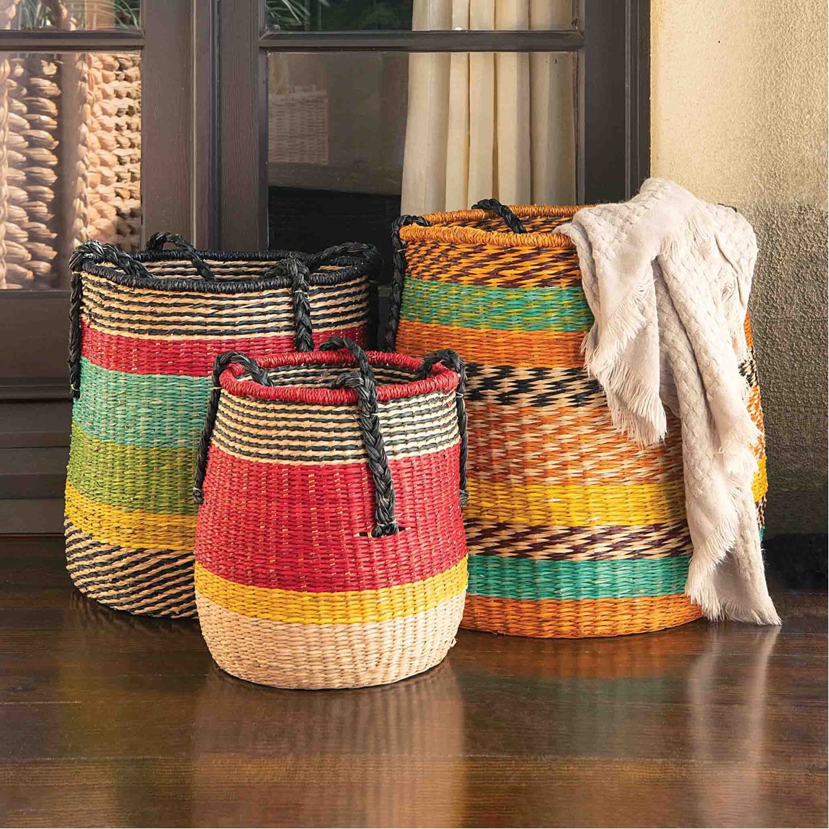 Pigeon and Poodle Millbrae Nested Baskets, 3-Piece Set