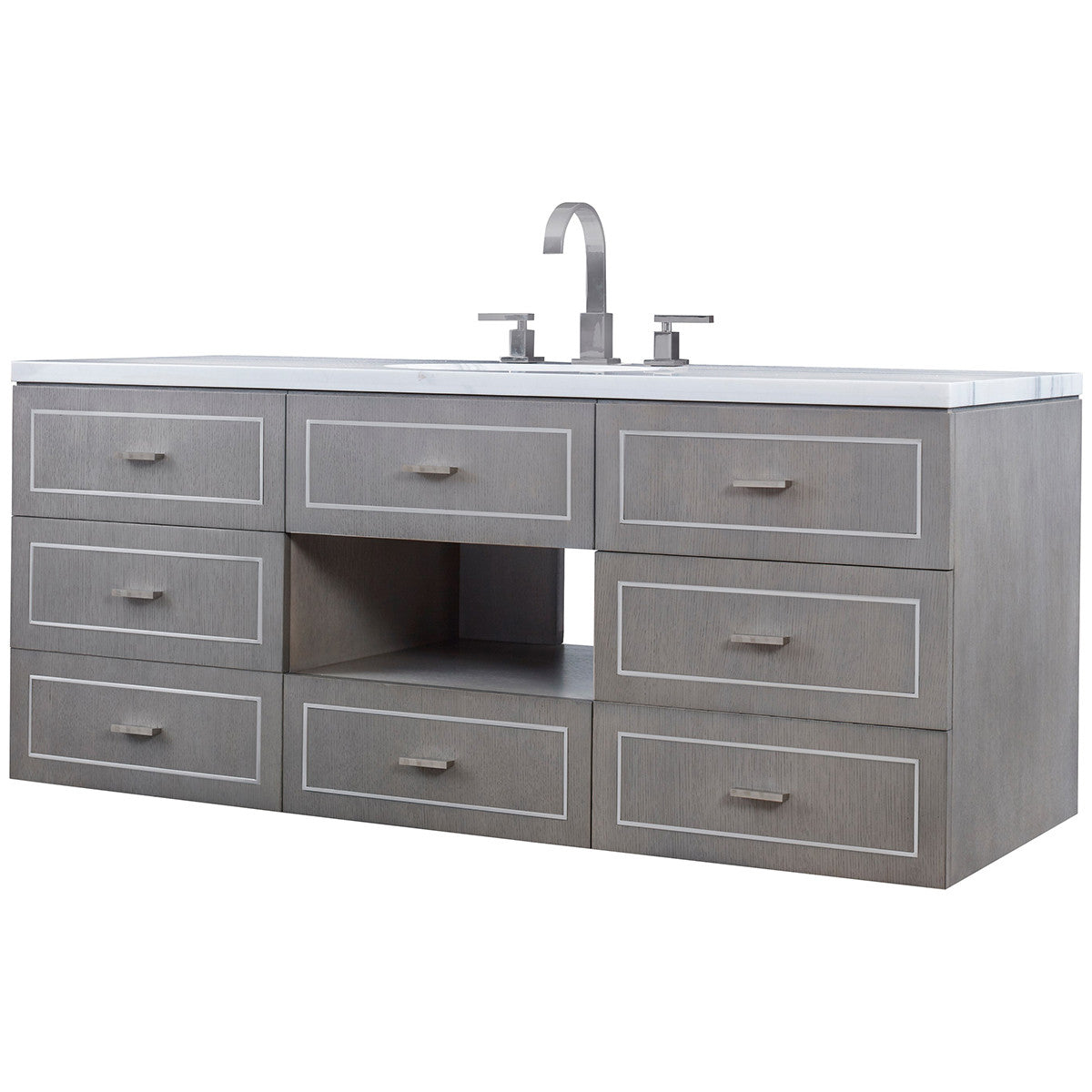 Ambella Home Albany Wall Sink Chest - Grey