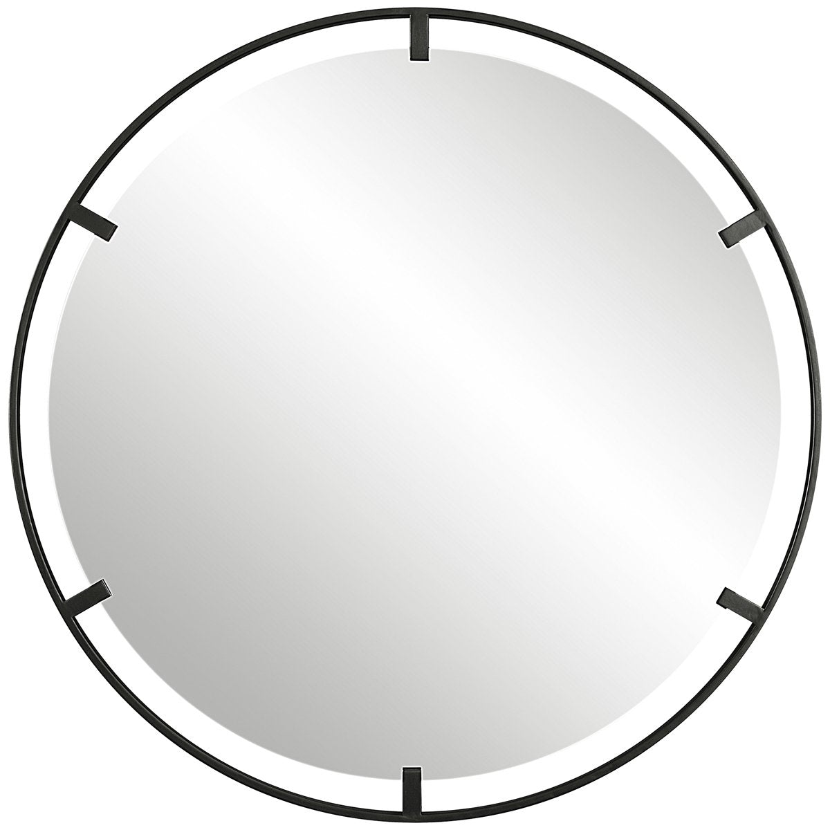 Uttermost Cashel Round Iron Mirror