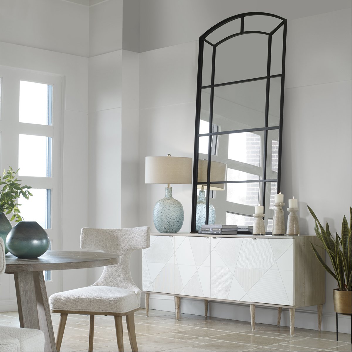 Uttermost Camber Oversized Arch Mirror