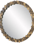 Uttermost Dinar Round Aged Gold Mirror