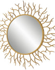 Uttermost Into The Woods Gold Round Mirror