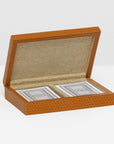 Pigeon and Poodle Monza Perforated Full-Grain Leather Card Box Set