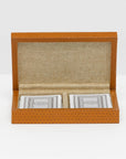Pigeon and Poodle Monza Perforated Full-Grain Leather Card Box Set