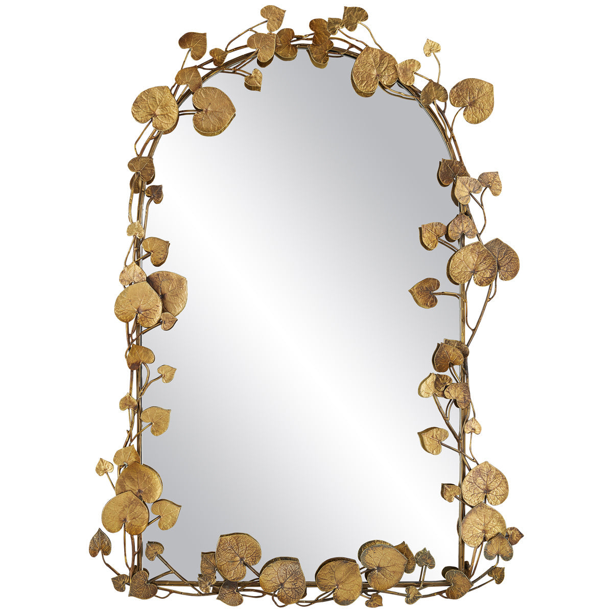 Currey and Company Vinna Brass Rectangular Mirror