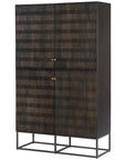 Four Hands Aiden Kelby Cabinet - Carved Vintage Brown