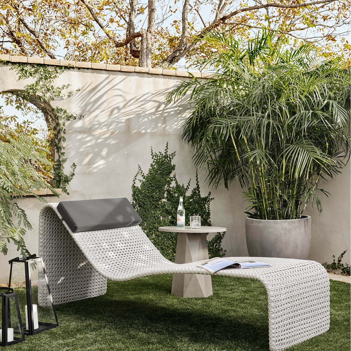 Four Hands Grass Roots Paige Outdoor Woven Chaise