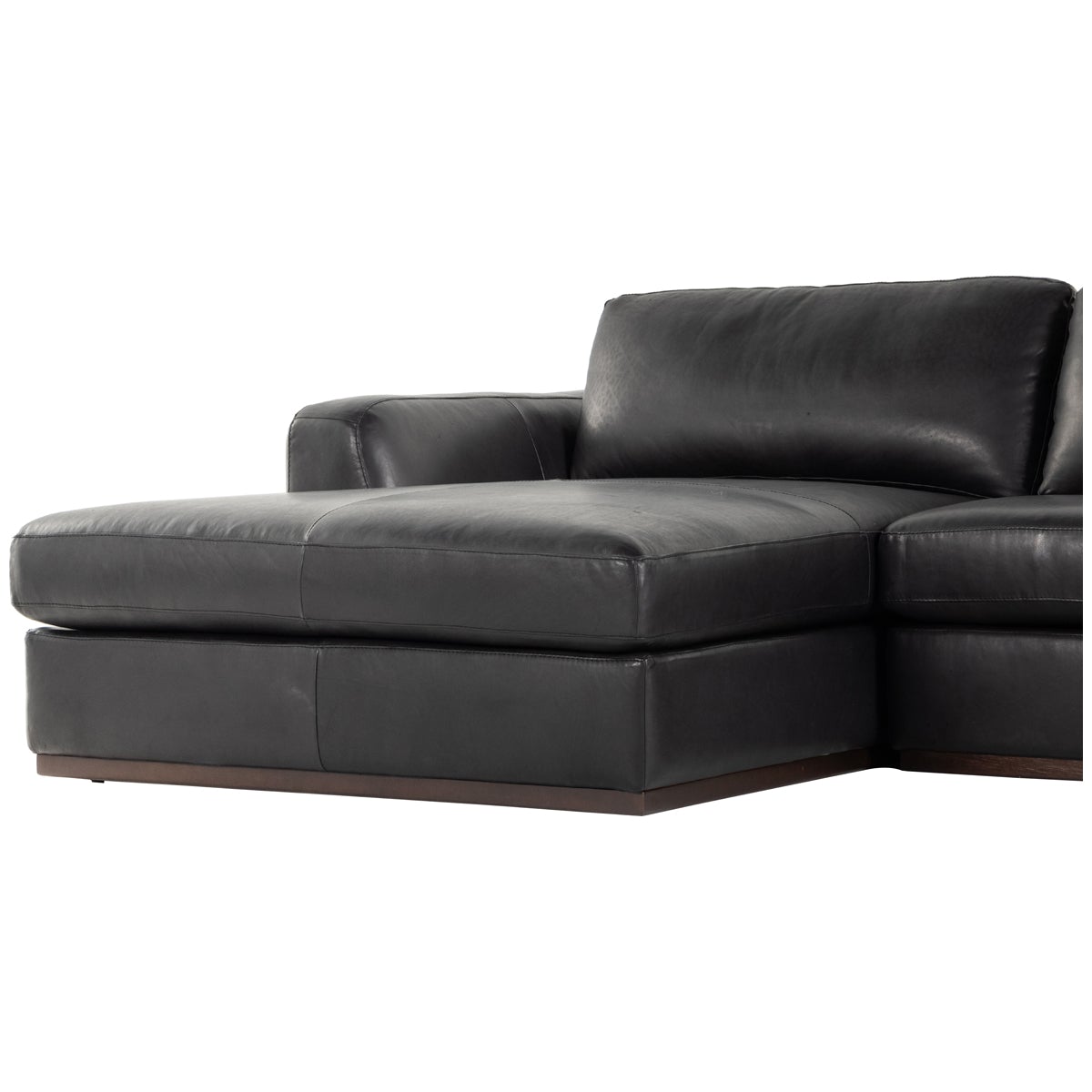 Four Hands Centrale Colt 2-Piece Leather Sectional - Heirloom Black