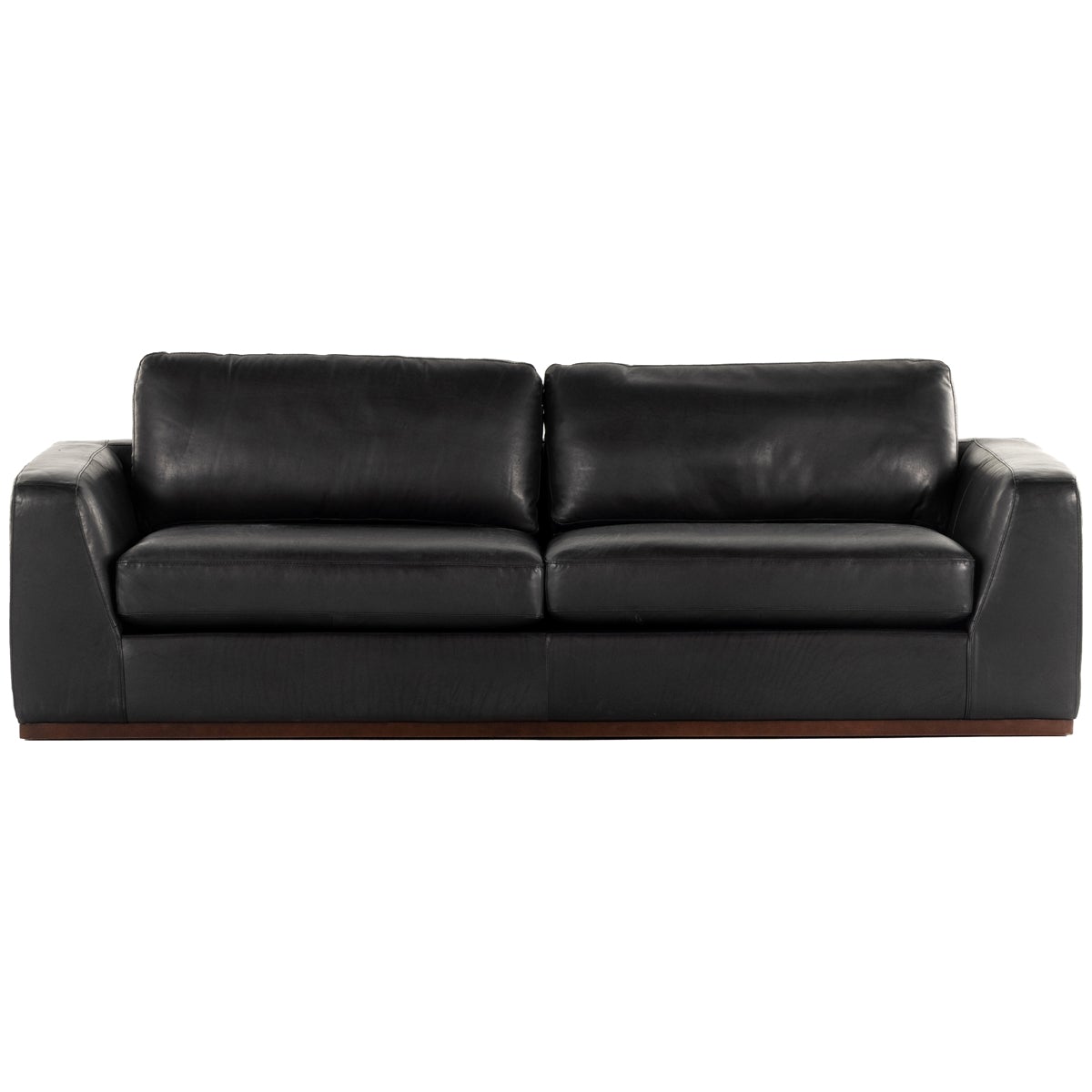 Four Hands Centrale Colt 98-Inch Leather Sofa - Heirloom Black