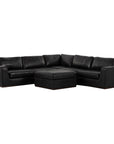 Four Hands Centrale Colt 3-Piece Heirloom Black Sectional with Ottoman