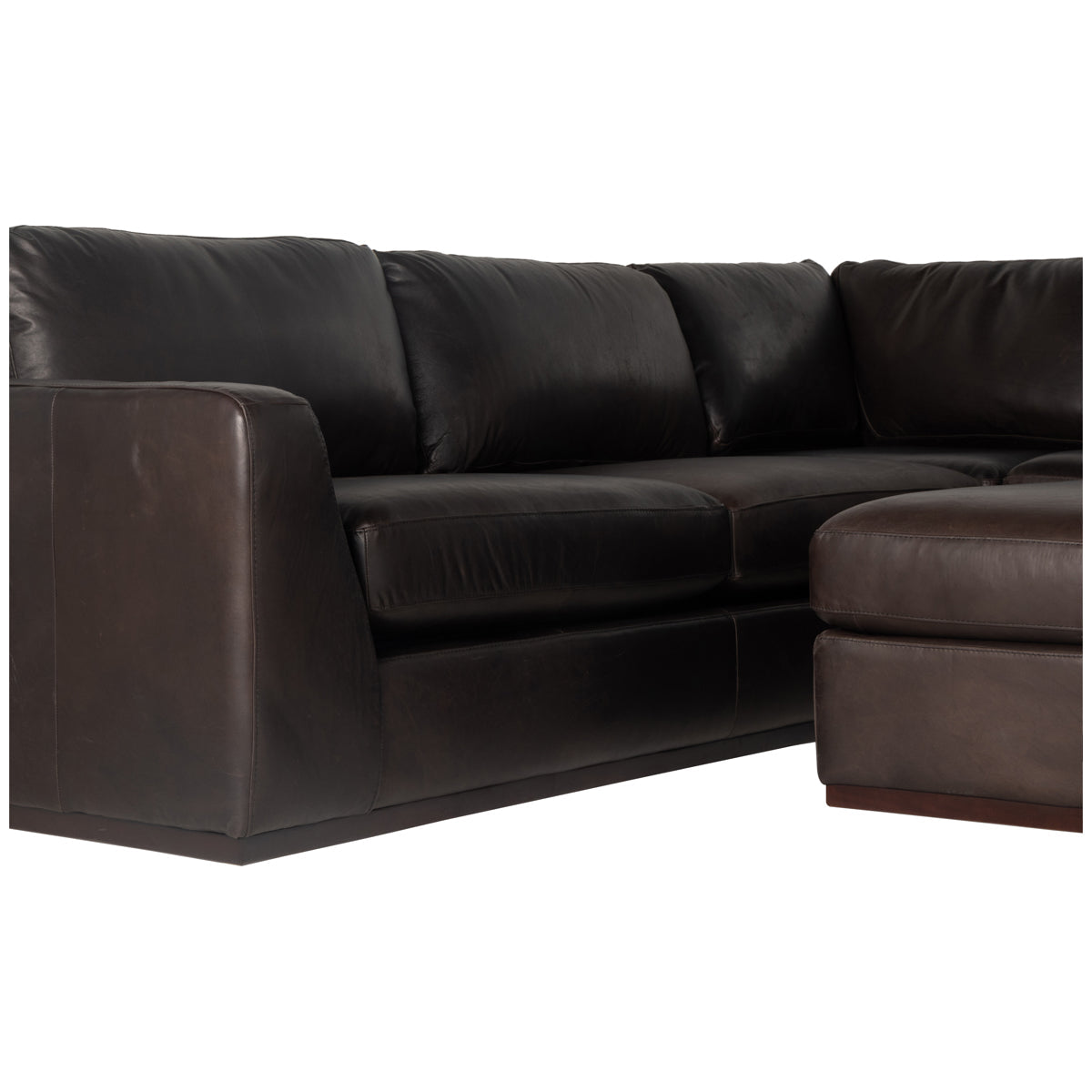 Four Hands Centrale Colt 3-Piece Sectional with Ottoman - Cigar