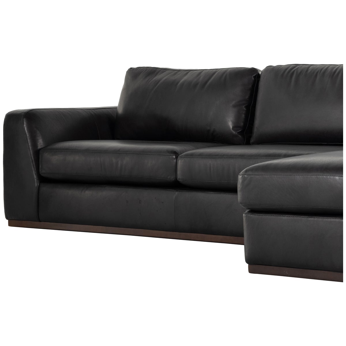 Four Hands Centrale Colt 2-Piece Leather Sectional - Heirloom Black