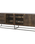 Four Hands Aiden Kelby Media Console - Carved Vintage Brown
