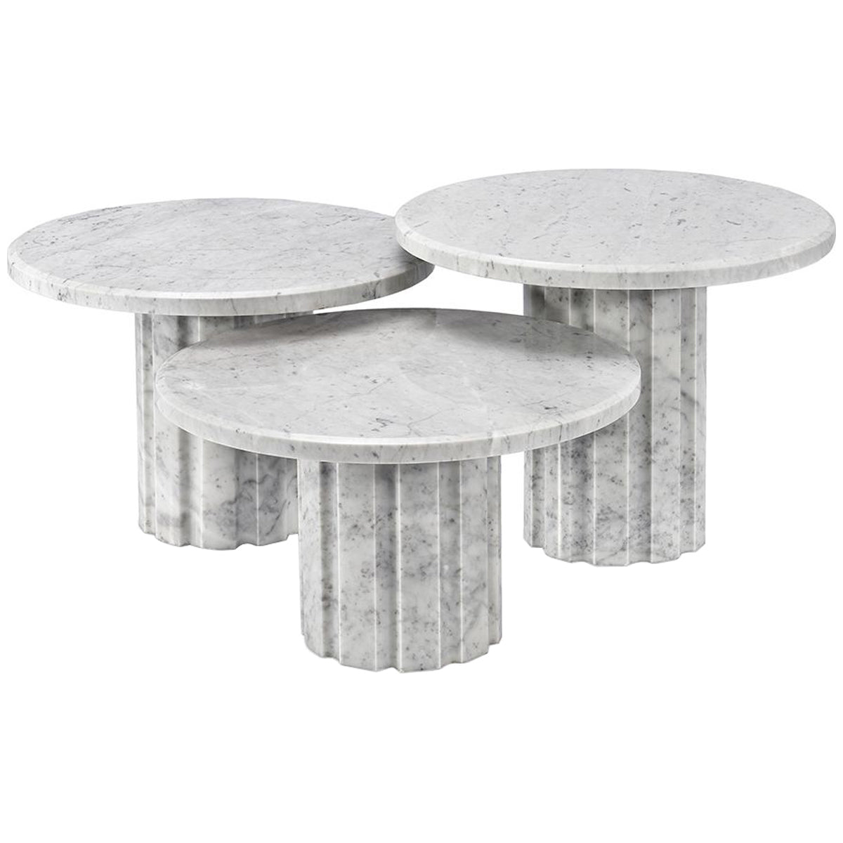 Interlude Home Amerigo Bunching Tables - Carrara