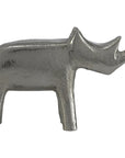 Currey and Company Kano Silver Small Rhino