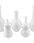 Currey and Company Imperial White Small Vase Set