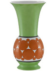 Currey and Company De Luca Green and Orange Vase