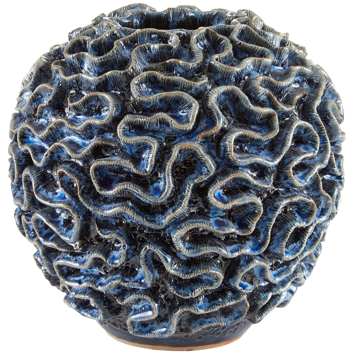 Currey and Company Milos Blue Vase