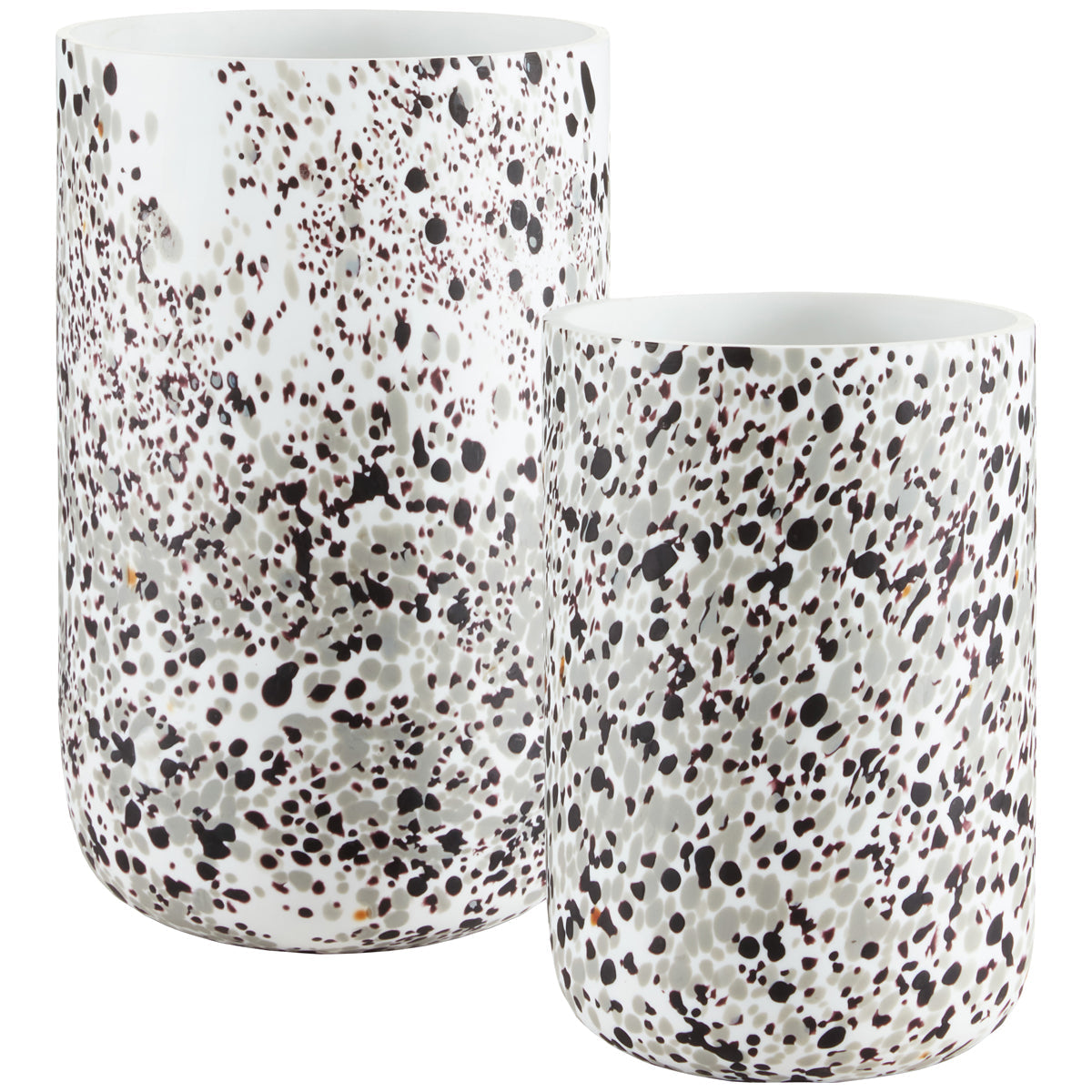 Currey and Company Pari White Confetti Vase, 2-Piece Set