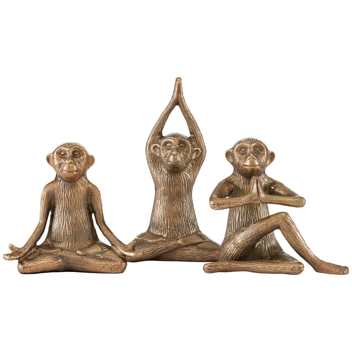 Currey and Company Zen Monkey, 3-Piece Set