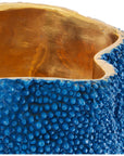 Currey and Company Jackfruit Medium Cobalt Blue Vase