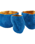 Currey and Company Jackfruit Small Cobalt Blue Vase