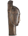 Currey and Company Art Deco Head - Bronze