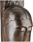 Currey and Company Art Deco Head - Bronze
