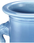 Currey and Company Sky Blue Elephant Handles Vase